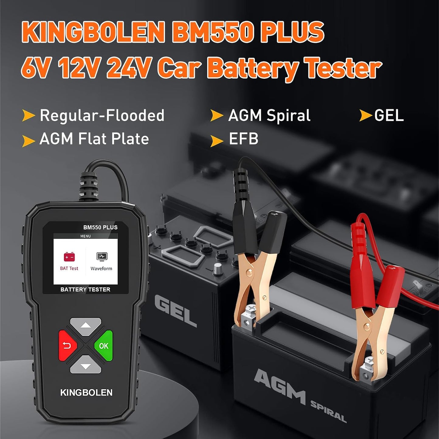KINGBOLEN BM550 Plus Car Battery Tester
