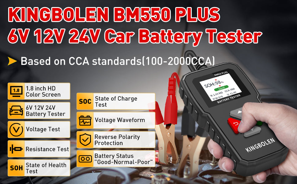 KINGBOLEN BM550 Plus Car Battery Tester Product description