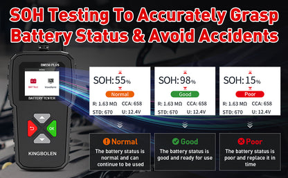 KINGBOLEN BM550 Plus Car Battery Tester Product description