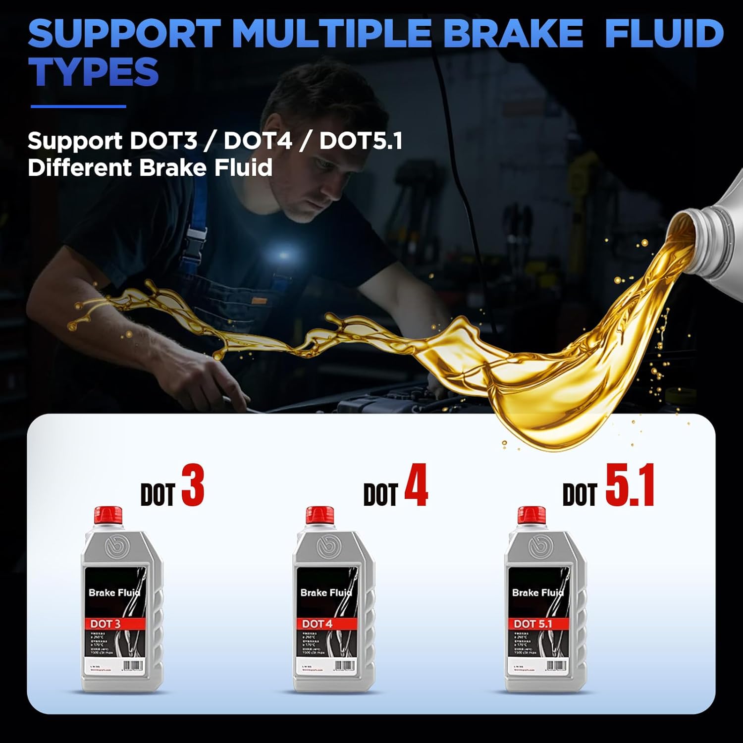 KINGBOLEN BF200 DOT3 DOT4 DOT5.1 Brake Fluid Tester