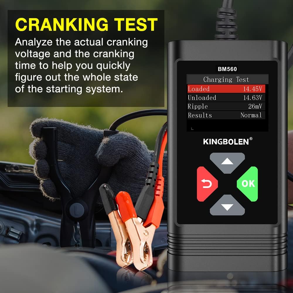 KINGBOLEN BM560 6V/12V Car Battery Tester 100-2000CCA