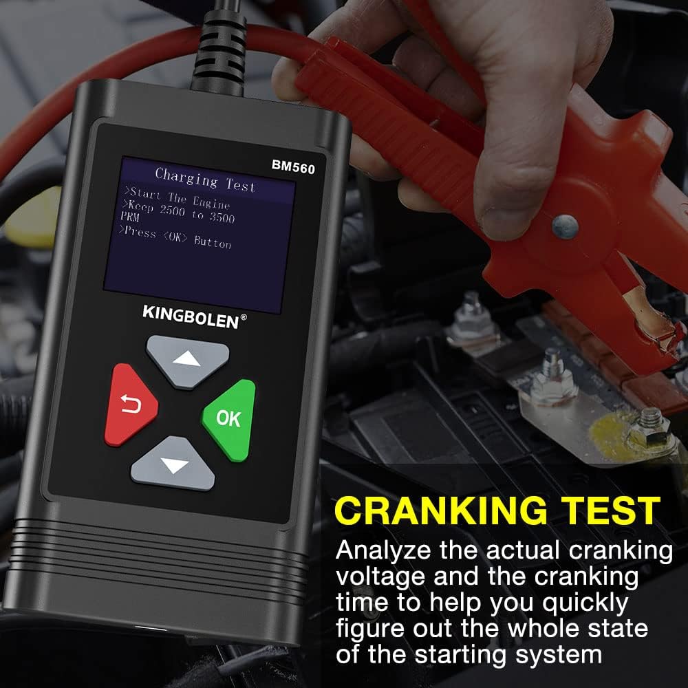 KINGBOLEN BM560 6V/12V Car Battery Tester 100-2000CCA