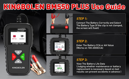 KINGBOLEN BM550 Plus Car Battery Tester Product description