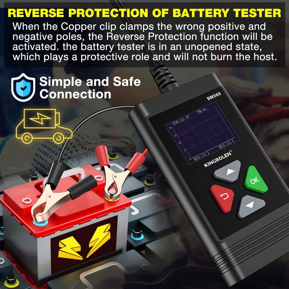 KINGBOLEN BM560 6V/12V Car Battery Tester 100-2000CCA