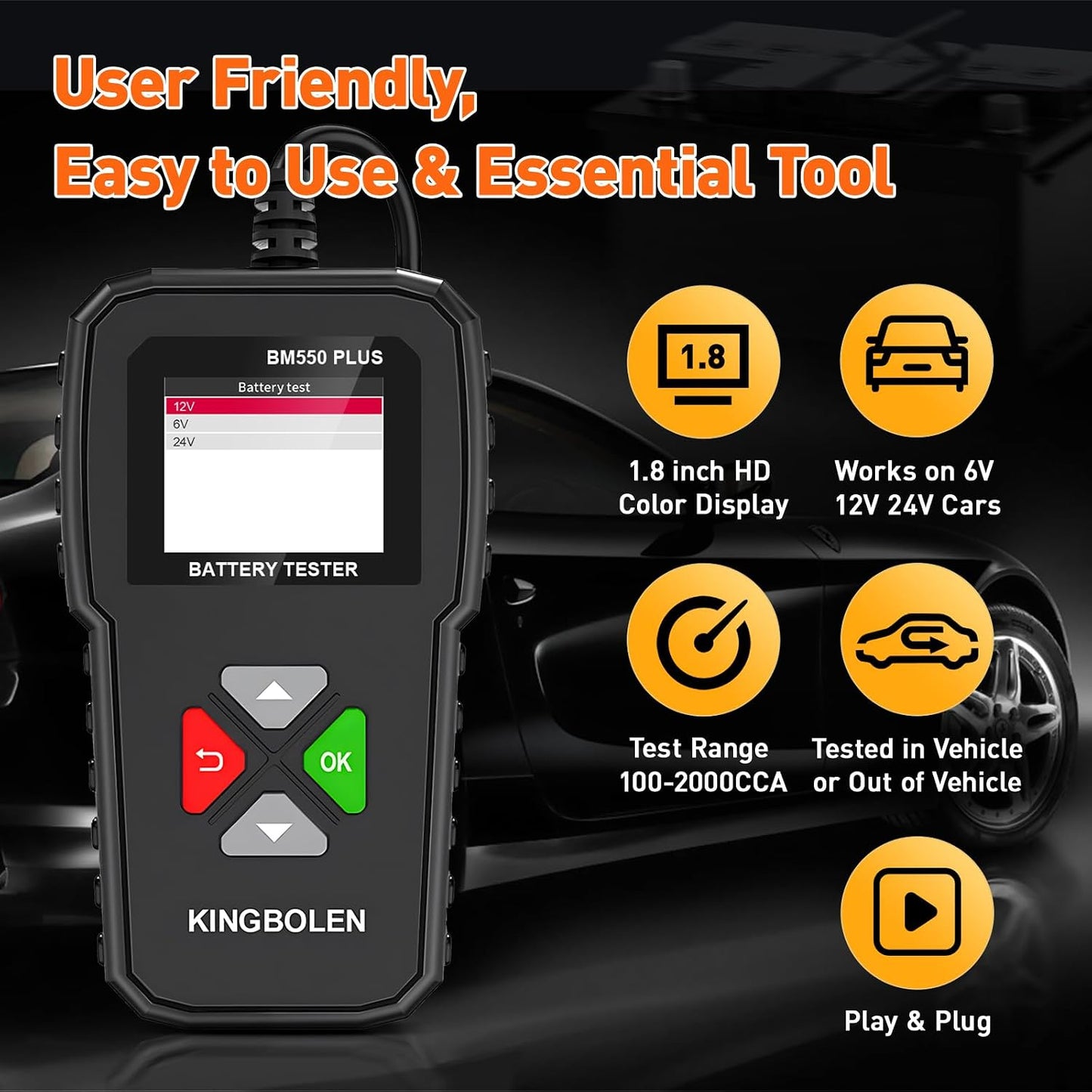 KINGBOLEN BM550 Plus Car Battery Tester